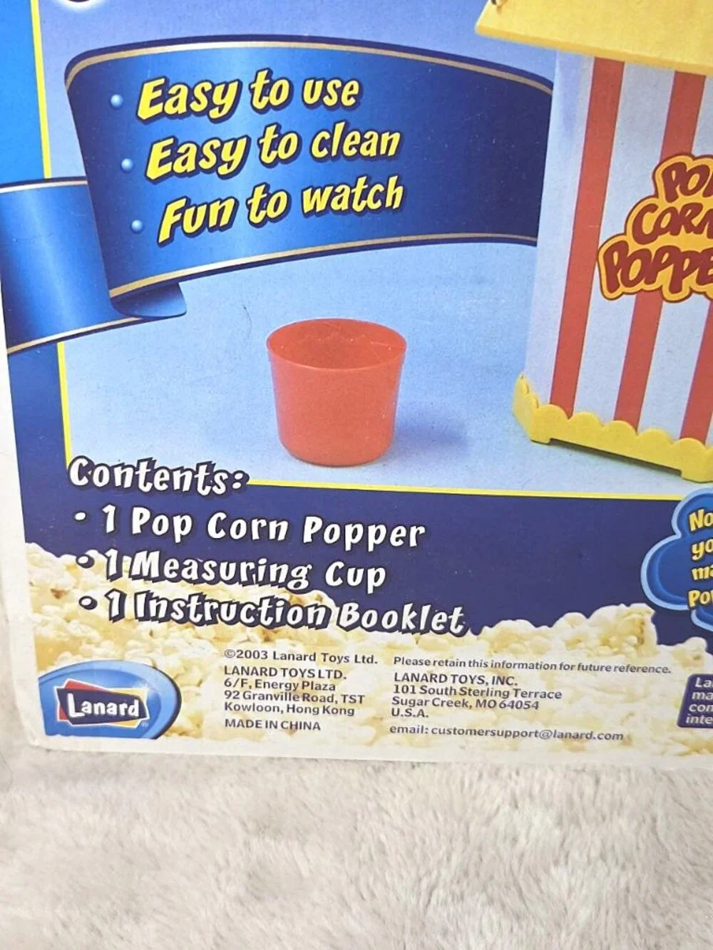 Lanard Toys TastyBites Hot Air Popcorn Popper 2003 New in Box